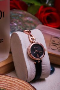 Đồng Hồ Nữ JA-1351D Julius Hàn Quốc Dây Da (Đen)