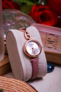 Đồng Hồ Nữ JA-1351A Julius Hàn Quốc Dây Da (Hồng)