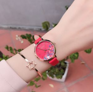 Đồng Hồ Nữ JA-1089C Julius Hàn Quốc Dây Da (Đỏ)